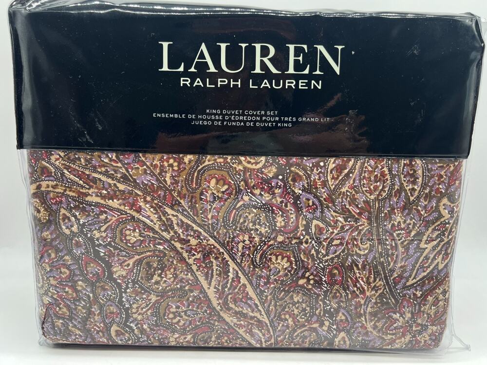 Ralph Lauren Hallie Refined Paisley King Duvet and 2 King Shams New